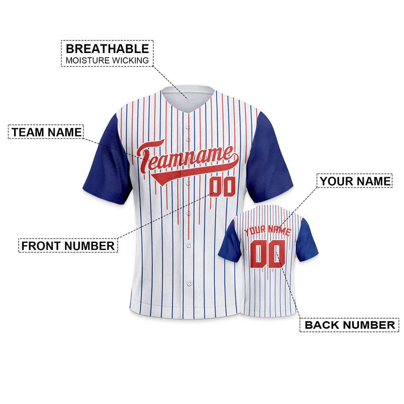Custom Royal White-Red Creative  Cool Concept Authentic Baseball Jersey1